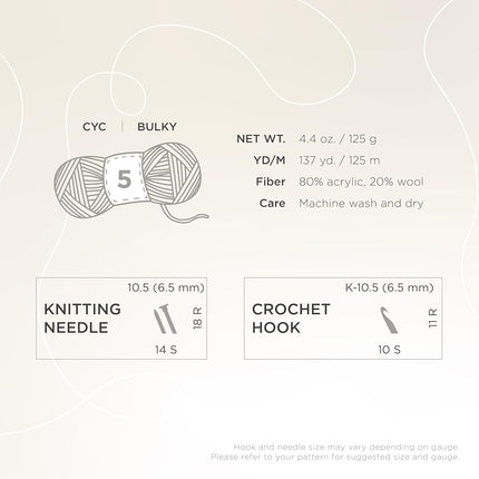Lion Brand Yarn, fil Chunky Hue + Me pour le crochet, le tricot et les travaux manuels, couleur Crush, lot de 3