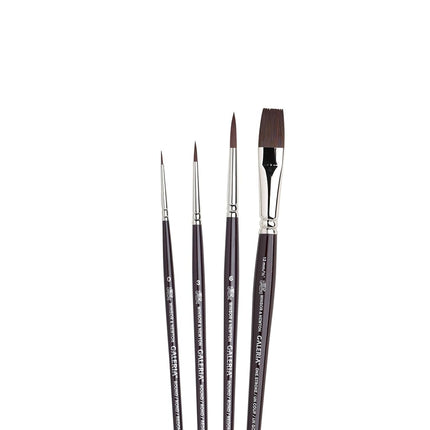 Winsor & Newton, Galeria Acrylic Brush, Short Handle, Pack of 4