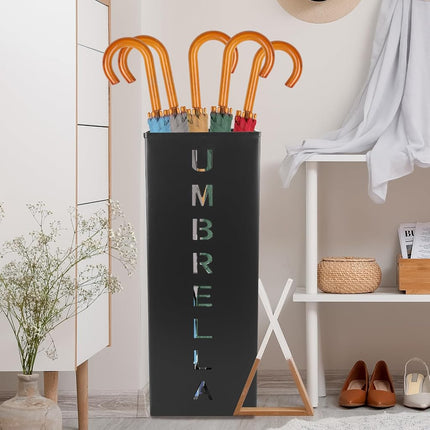 Metal Umbrella Stand, 16.5x6.3x6.3inch Square Free