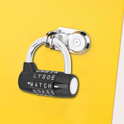 5 Letter Word Lock Combination Locks,Black
