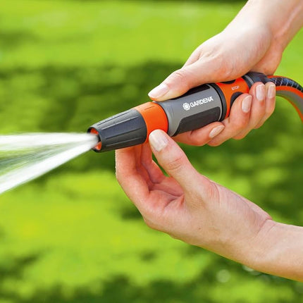 Gardena Cleaning Nozzle: Water Nozzle with infinitely Adjustable Jet, for Cleaning and Spraying, Water Stop, Frost Protection, Packaged (18300-20)
