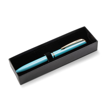 EnerGel Pentel Style - Bolígrafo de gel con caja de regalo, barril verde pastel, tinta negra, línea media (0,7 mm)