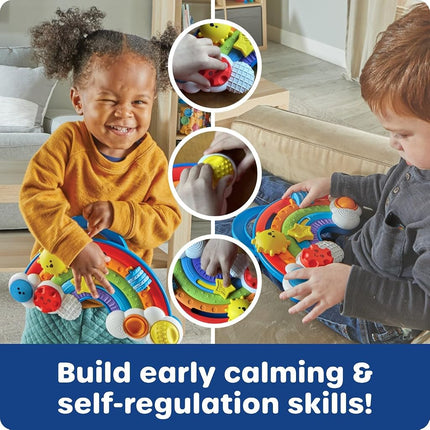 Learning Resources Rainbow Busy Board, Ages 18 Months+, Toddler Sensory Toy, Fine Motor Skills & Emotional Awareness, Travel-Friendly Play Board, Gifts for Kids