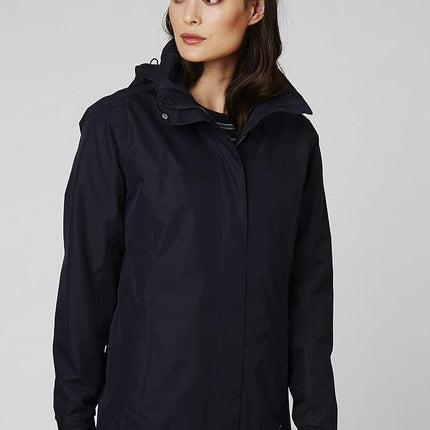 Helly Hansen Womens Aden Rain Jacket, L, Navy