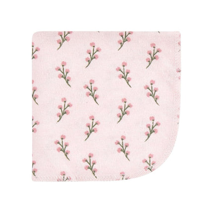 Hudson Baby Paños de Algodón de Franela Unisex para Bebés, Paquete de 12 Unidades con Diseño Floral Pintado Suave, Talla Única