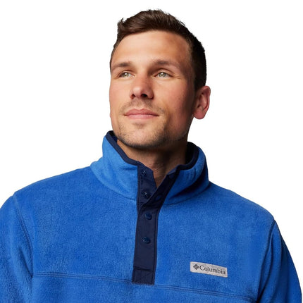 Columbia Men's Steens Mountain Half Snap 2, Fleece Pull Over, Mountain Blue/Collegiate Navy, XXL