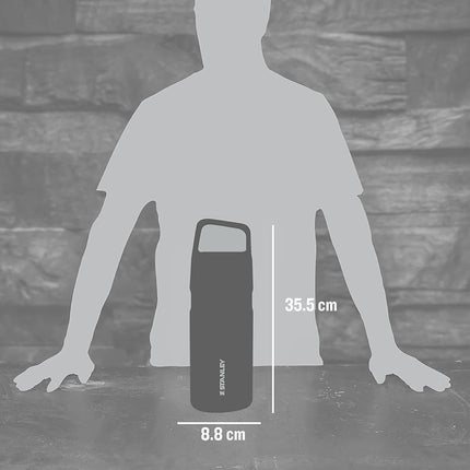 Stanley IceFlow Cap and Carry Water Bottle - Lightweight, Leakproof, and Insulated for Maximum Cold Retention - Sustainable 90% Recycled Stainless Steel, Lapis Glimmer, 50oz