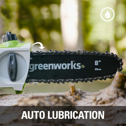Greenworks 8.5' 40V Cordless Pole Saw with Hedge Trimmer Attachment, Battery Not Included PSPH40B00