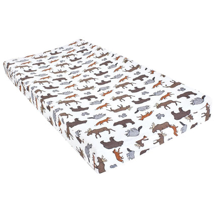 Hudson Baby Unisex Baby Changing Pad Cover, Animal