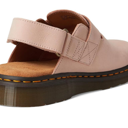 Dr. Martens George II - Leather Mules for Men, Powder Pink, 29.5 cm