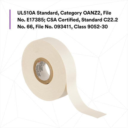 3M Glass Cloth Electrical Tape 27, 3/4 in X 66 FT