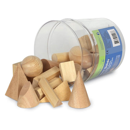 Learning Resources Wooden Geometric Solids (Set of 19)