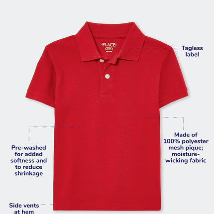 The Children's Place boys Short Sleeve Performance Polo