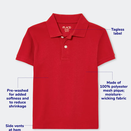 The Children's Place boys Short Sleeve Performance Polo