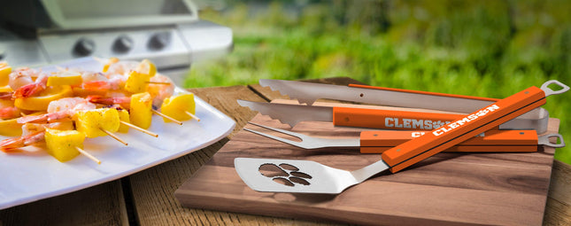YouTheFan NCAA Série Esprit - Set de 3 ustensiles de barbecue