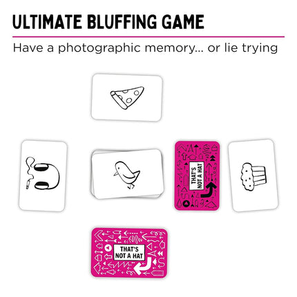 Ravensburger That's Not a Hat, Fast Memory and Bluffing Card Game for Kids and Adults, Travel Party Game for 3 to 8 Players, Ages 8 Years and Up