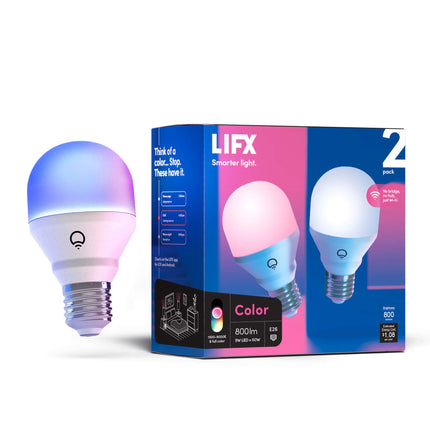 LIFX Color, A19 800 lumens, Wi-Fi Smart LED Light 