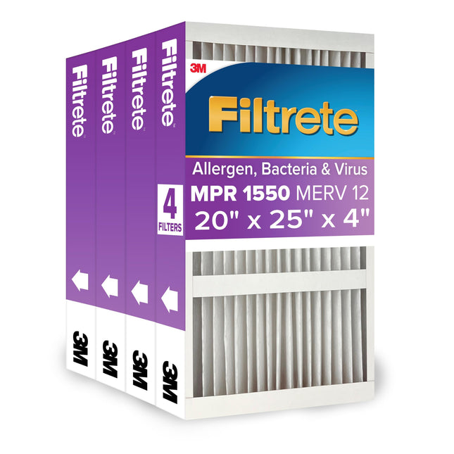 Filtrete 20x25x4 AC Furnace Air Filter, MPR 1550, 