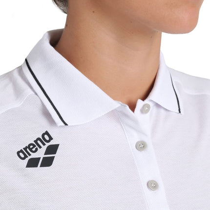 ARENA Women's Team Solid Cotton Polo Shirt T, White, Large