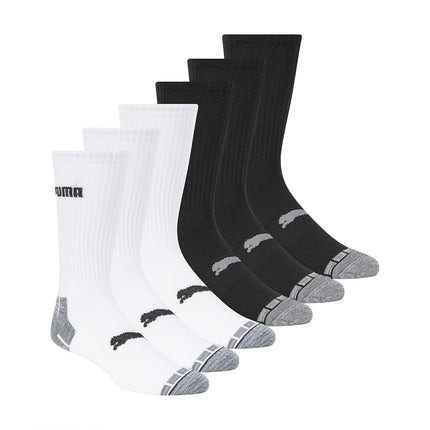 PUMA Men's 6 Pack Crew Socks