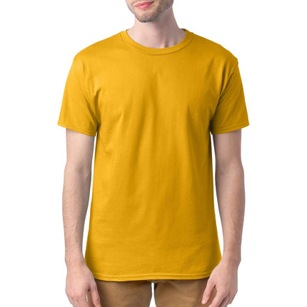 Hanes Essentials Men's T-Shirt Pack, Men's Short Sleeve Tees, Crewneck Cotton T-Shirts for Men, Value Pack, Gold - 4 Pack, XX-Large