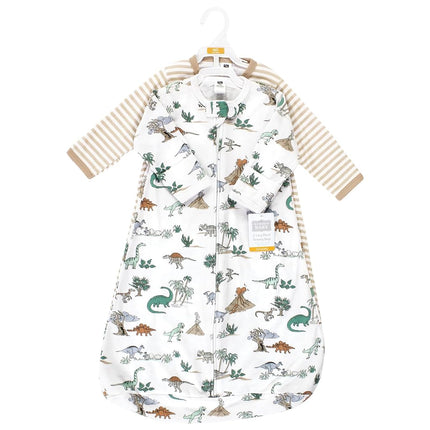 Hudson Baby Saco de dormir, manta o saco para bebé de algodón de manga larga, diseño de dinosaurio para niño, 18-24 meses
