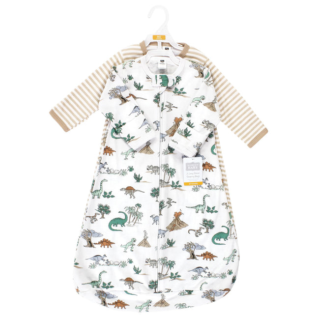 Hudson Baby Gigoteuse à manches longues en coton pour bébé, motif dinosaure, manches longues, 12-18 mois