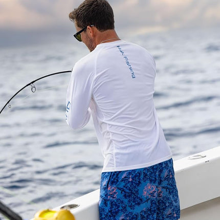 HUK Men's Pursuit Vented Long Sleeve, 30 UPF Fishing Shirt, White 2.0, Large