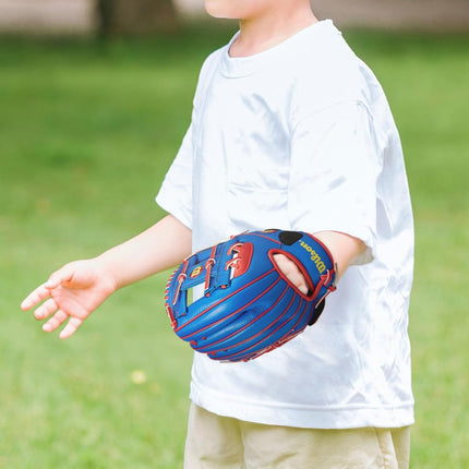 Wilson 2024 A200™ EZ Catch™ Royal 10” T-Ball Glove - Right Hand Throw, Royal/Red/Yellow