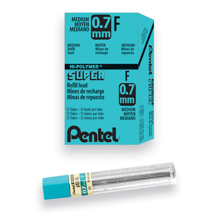 Pentel Super Hi-Polymer Lead Refill, 0.7mm Medium,
