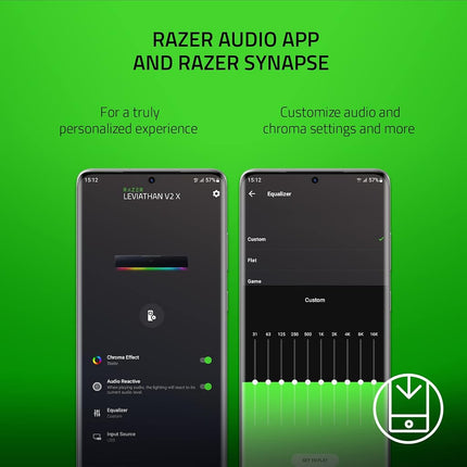 Razer Leviathan V2 X: Barra de sonido para PC con controladores de rango completo - Diseño compacto - Chroma RGB - Alimentación y audio por USB tipo C - Bluetooth 5.0 - para PC, portátiles, teléfonos inteligentes, tabletas y Nintendo Switch