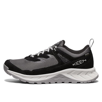 KEEN Men's Hightrail Low Height Durable Lightweight Breathable Leather Waterproof Hiking Shoes, Black/Vapor, 13 UK