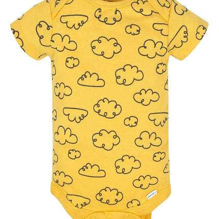 Gerber unisex-baby 8-pack Short Sleeve Onesies Bodysuits, Star, 0-3 Months