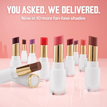 REVLON Super Lustrous Glass Shine Balm, Hydrating Tinted Lip Balm with Hyaluronic Acid, Aloe & Rose Quartz, Light-Medium Red Lipstick, NEW Shade, 020 Glaring Red, 0.11 oz