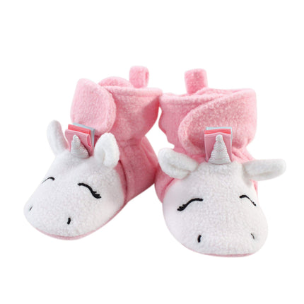 Hudson Baby Unisex-Baby Cozy Fleece Booties, Pink 