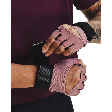 Under Armour 1369831-697-LG Women's Weightlifting Gloves Training Gloves, Pink, L