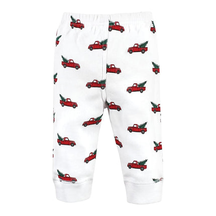 Hudson Baby Baby Girls' Cotton Pants and Leggings, Christmas Tree Truck, 6-9 Months