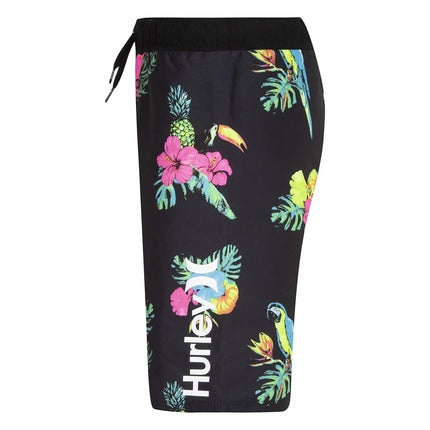 Bañador Hurley para niño, de quita y pon, multicolor/estampado floral de loros, 2T