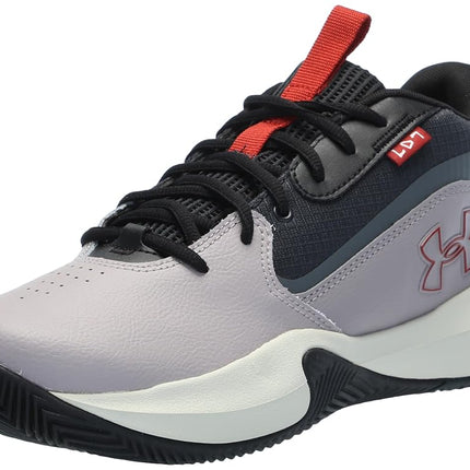 Under Armour Unisex Adult Lockdown 7 Basketball Shoe, (101) Tetra Gray/Castlerock/Earthen Orange, 9.5 Women/8 Men