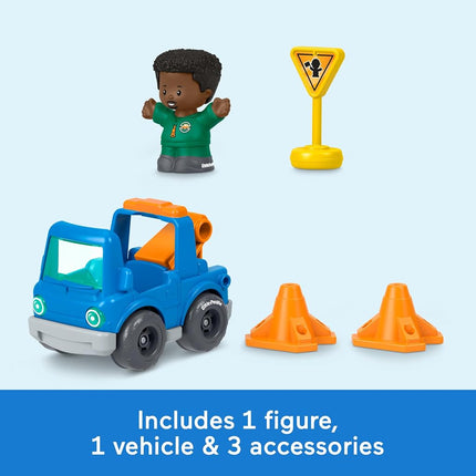 Fisher-Price Little People Roadside Tow & Go Figure & Vehicle Set