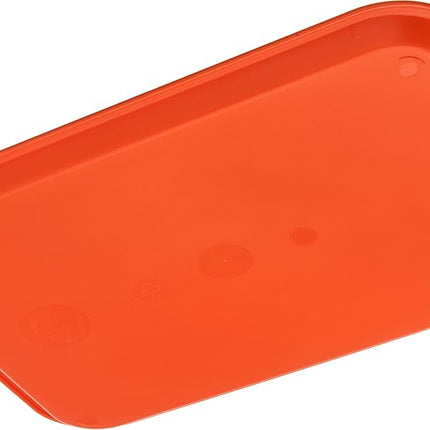 Bandeja de cafetería Carlisle FoodService Products Cafe Fast Food con superficie estampada para cafeterías, comida rápida y comedores, plástico, 16.31 x 12.06 x 0.7 pulgadas, naranja, (paquete de 24)