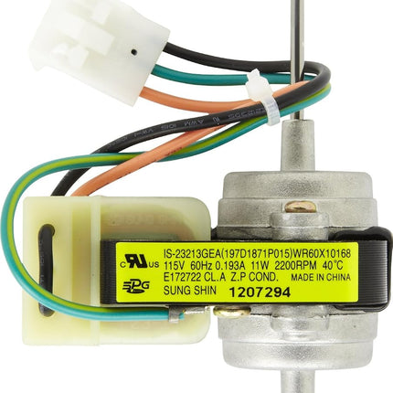 GE WR60X10168 Genuine OEM Condenser Fan Motor Assembly for GE Refrigerator