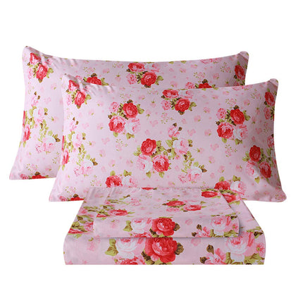Bedlifes Rose Floral Sheet Set Luxury Ultra Soft W