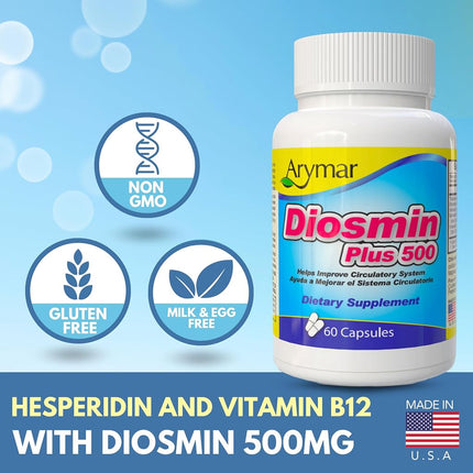 Arymar Diosmin Plus 500, 60Count