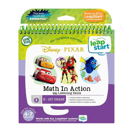 LeapFrog Leapstart Activity Book 3D Pixar Math in Action with Listening Skills