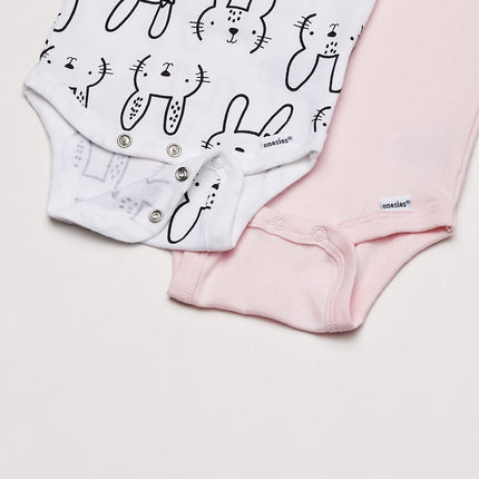 Conjunto de 8 camisetas de manga corta para bebé Gerber Baby Girls y camiseta para niños pequeños, conejo rosa, recién nacido de EE. UU.