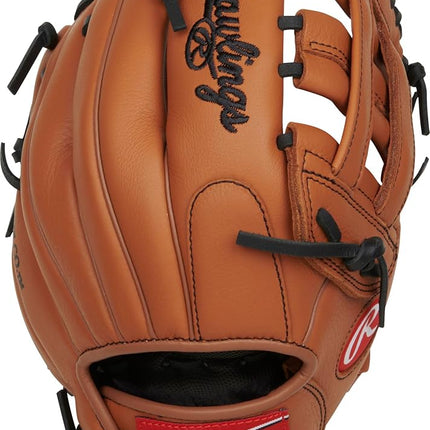 Rawlings | Guante de béisbol juvenil Select Pro Lite | Modelo Nolan Arenado | Para lanzar con la mano derecha | 11" - Red Pro en forma de H | Color camel