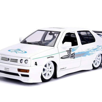 Jada 253203025 The Fast And The Furious 1:24 F&F Jesses VW Jetta, White/Blue