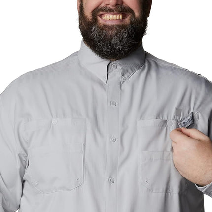 Columbia Men's Tamiami II Long Sleeve Shirt, Cool Grey, 6X