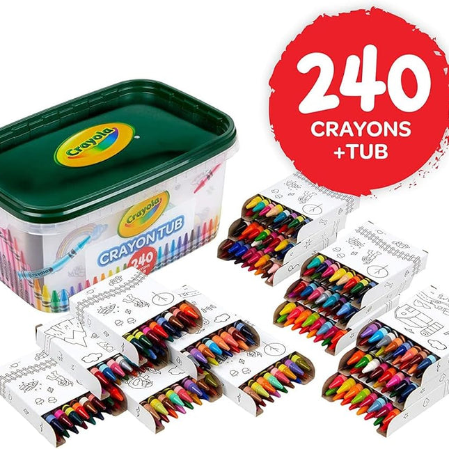 Crayola 240 Crayons, Bulk Crayon Set, Cute School Supplies, Gift for Kids, 2 of Each Color [Amazon Exclusive]